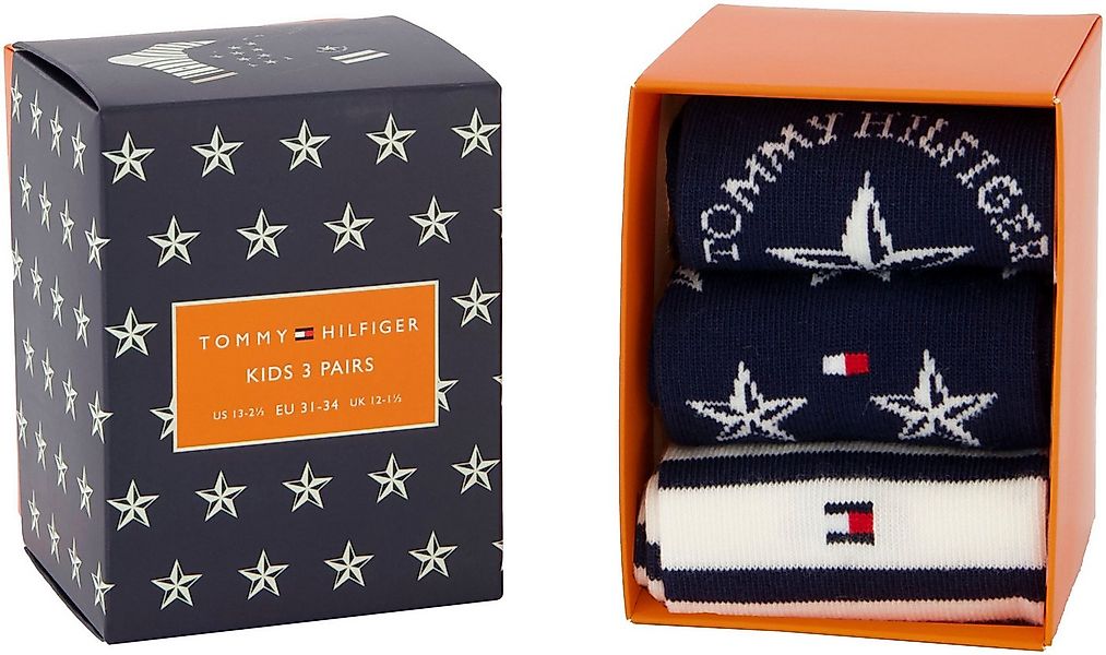 Tommy Hilfiger Socken (3-Paar) mit auffälliger Musterung günstig online kaufen