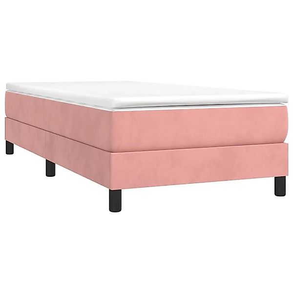 vidaXL Boxspringbett mit Matratze Rosa 90x200 cm Samt 3144314 günstig online kaufen