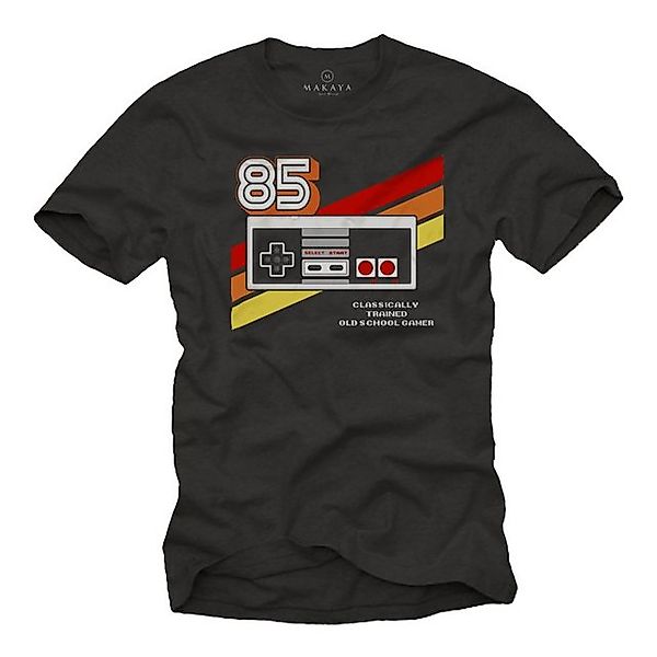 MAKAYA Print-Shirt Herren Vintage Gamer PC Computer Motiv Nerd Geschenke Ge günstig online kaufen