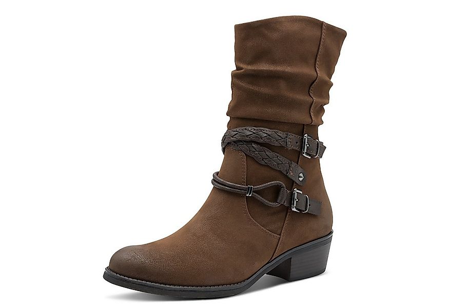 MARCO TOZZI Cowboy Stiefelette, Blockabsatz, Kurzstiefel, Westernstiefelett günstig online kaufen
