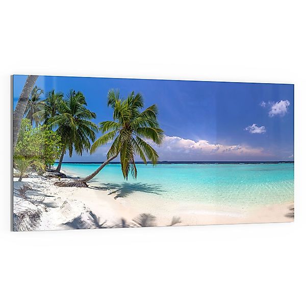 DEQORI Glasbild 'Paradiesischer Strand', 'Paradiesischer Strand', günstig online kaufen
