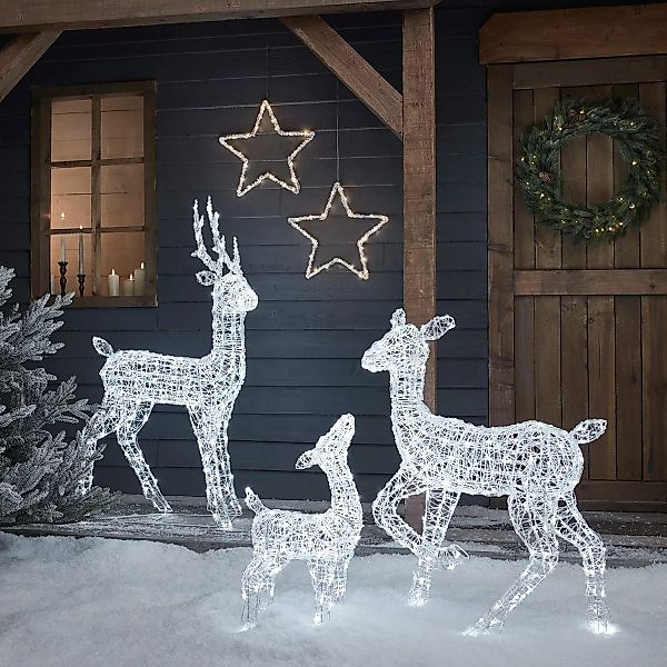 Swinsty Acryl LED Rentier-Familie Weihnachtsfiguren außen günstig online kaufen
