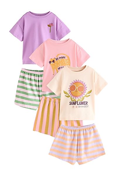 Next Pyjama Kurze Sonnenblumen-Pyjamas 100 % Baumwolle, günstig online kaufen