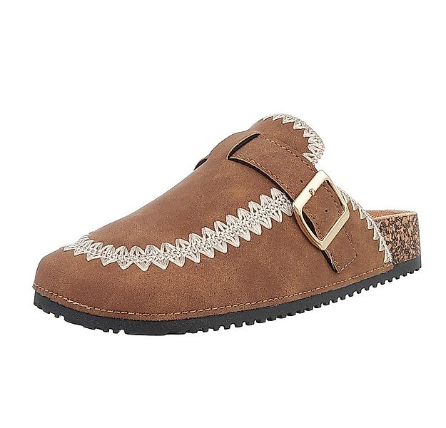 Ital-Design Damen Mules Freizeit Pantolette (88930343) Flach Pantoletten in günstig online kaufen