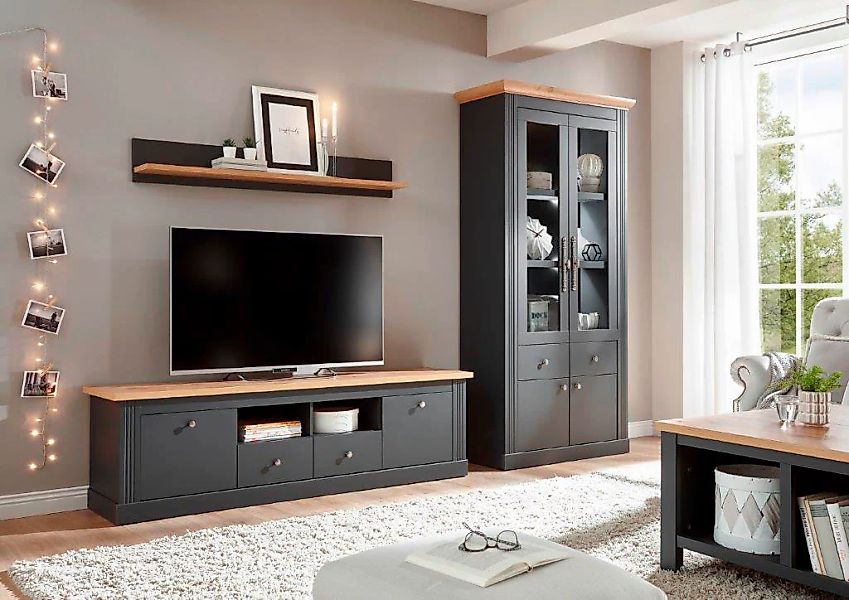 Home affaire Wohnwand "Westminster TOPSELLER" Set, Vitrine, Lowboard, Wandr günstig online kaufen