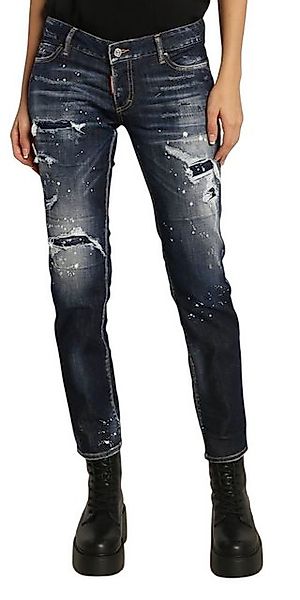 Dsquared2 Destroyed-Jeans Dsquared2 Jeans mit gelbem Patch Damen günstig online kaufen