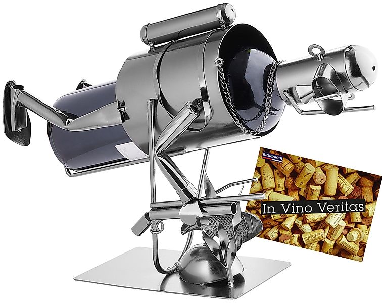 BRUBAKER Weinflaschenhalter Taucher mit Harpune Flaschenhalter, günstig online kaufen