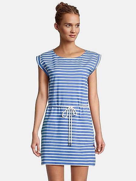 salzhaut Shirtkleid Damen Kleid Pappnees Kurzarm mit Streifen und Taillen-K günstig online kaufen