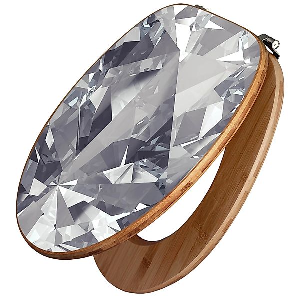 Banjado Design WC Sitz Bambus Toilettendeckel Toilettensitz Bambus Holz Klo günstig online kaufen