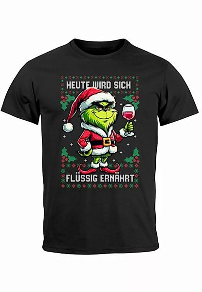 MoonWorks Print-Shirt Herren T-Shirt Anti-Weihnachten Grinch Weihnachtsmuff günstig online kaufen
