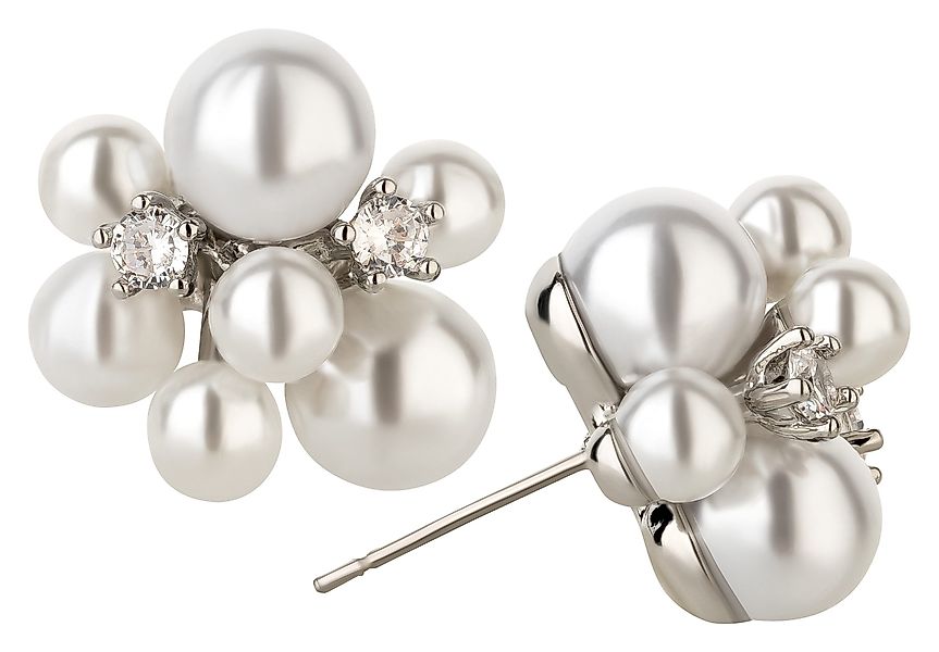 Brautkrone Perlenohrringe Braut Ohrringe Hochzeit Perlenohrringe günstig online kaufen
