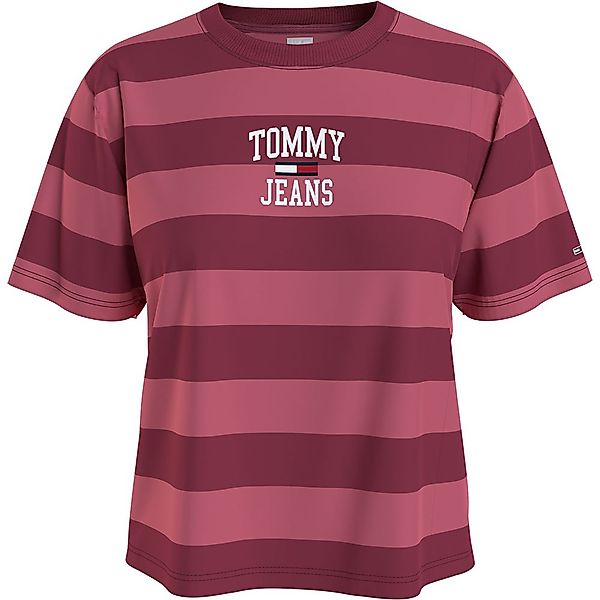 Tommy Jeans College Logo Kurzärmeliges T-shirt M Cranberry Crush / Watermel günstig online kaufen