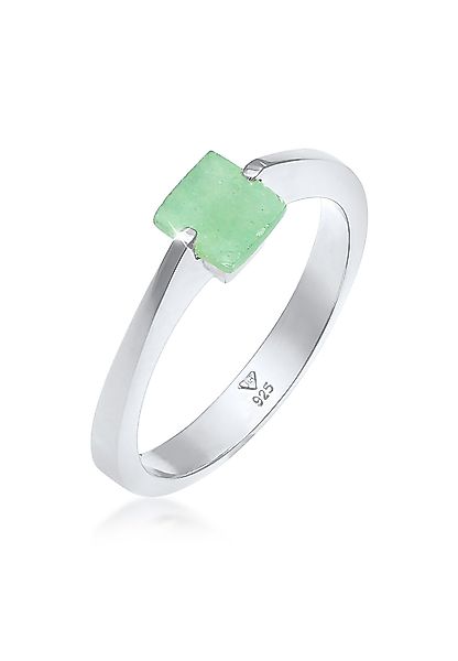 Elli Premium Fingerring Jade Grün Dreieck günstig online kaufen
