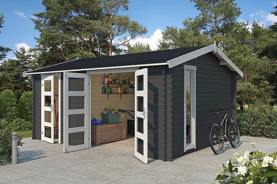LASITA MAJA Gartenhaus "Carroz 2", (Set), Blockbohlenhaus 28mm 2-Raum, Fund günstig online kaufen