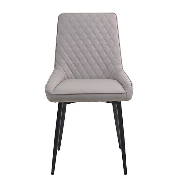 Stühle in Hellgrau Microfaser Metallgestell (2er Set) günstig online kaufen