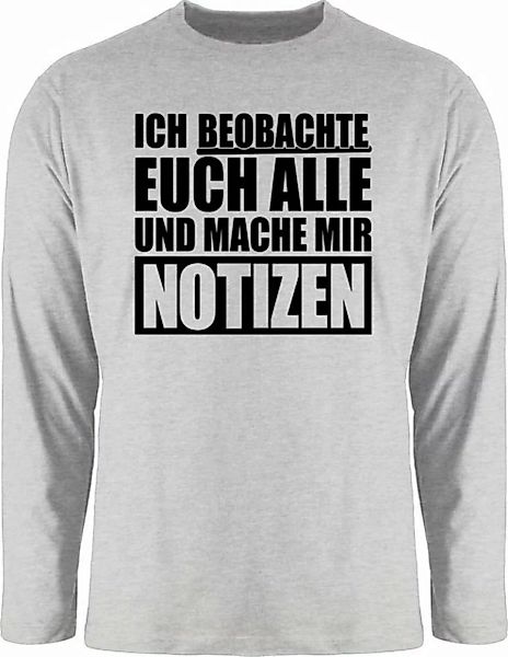 Shirtracer Rundhalsshirt Ich beobachte euch alle - schwarz Festival günstig online kaufen