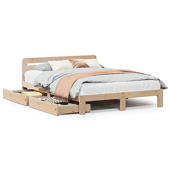 vidaXL Bett, Massivholzbett ohne Matratze 120x190 cm Kiefernholz günstig online kaufen