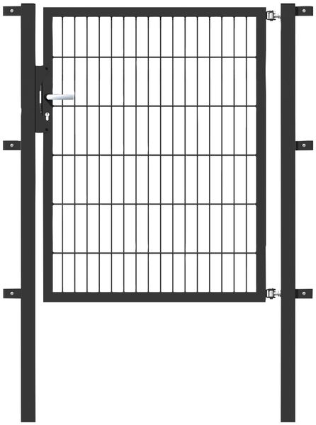 Metallzaun Einzeltor für Doppelstabmatte Grün z. Einbetonieren 120 cm x 150 günstig online kaufen
