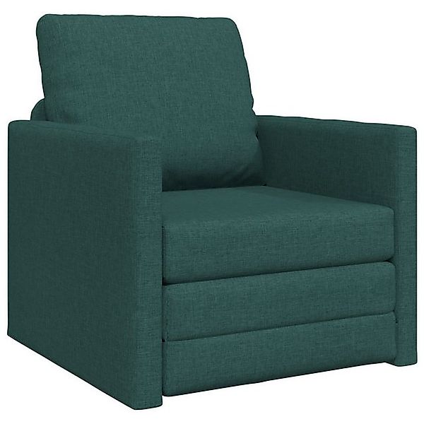 vidaXL Sofa Fußsofa-Bett 2-in-1 Dunkelgrün 74x77x81 cm Stoff, 1 Teile günstig online kaufen