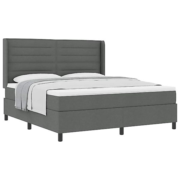 vidaXL Boxspringbett mit Matratze Dunkelgrau 180 x 200 cm Stoff 3341596 günstig online kaufen