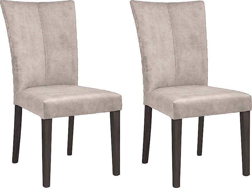 Leonique 4-Fußstuhl "Vence" (Set) 2 Stk. Samtvelours mit Rautensteppung in günstig online kaufen