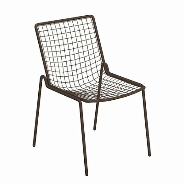 Stapelbarer Stuhl Rio R50 braun metall / Metall - Emu - Metall günstig online kaufen