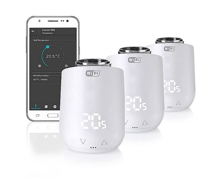 EUROtronic Heizkörperthermostat Comet WIFI 700224 3er Set günstig online kaufen