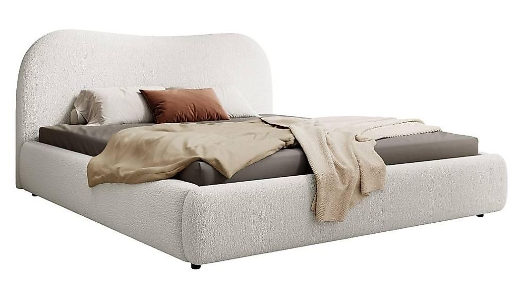 NADUVI Collection | Bettgestell Sombala Bouclé 160 x 200 cm günstig online kaufen