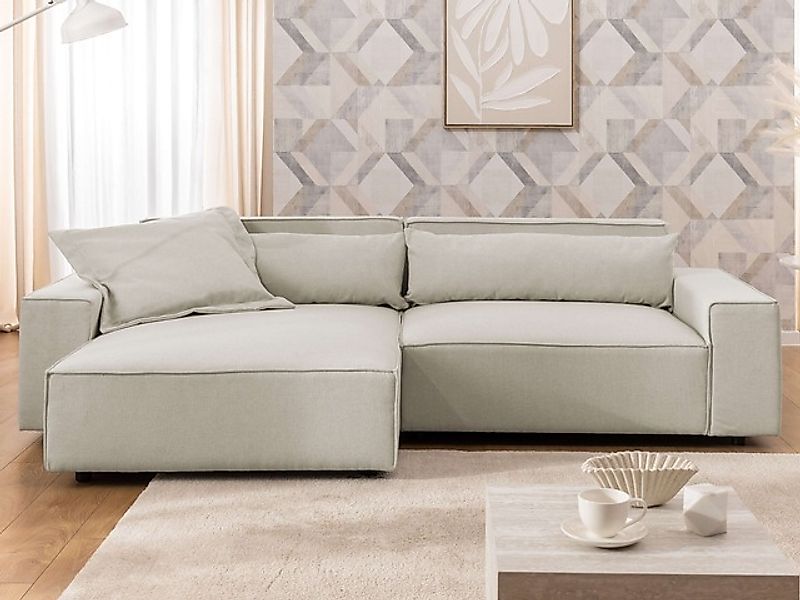 OTTO home Ecksofa »KINLEE Design-Sofa mit Recamiere rechts/links, Maße B/T/ günstig online kaufen