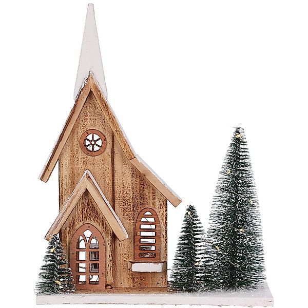 Annastore LED-Dekofigur Lichterhaus aus Holz mit günstig online kaufen