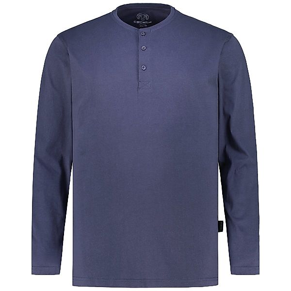 Ceceba Homewear Shirt mit Serafinokragen Farbe blau Größe: 72/74 günstig online kaufen