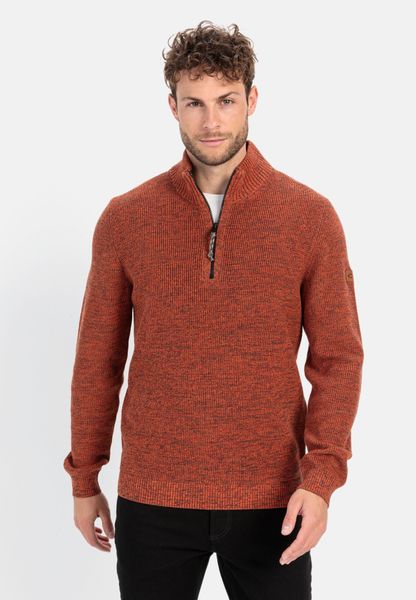 camel active Strickpullover aus Baumwollmix Langarm günstig online kaufen