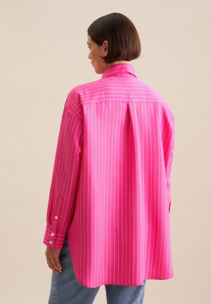 seidensticker Longbluse "Schwarze Rose" Langarm Kragen Streifen günstig online kaufen