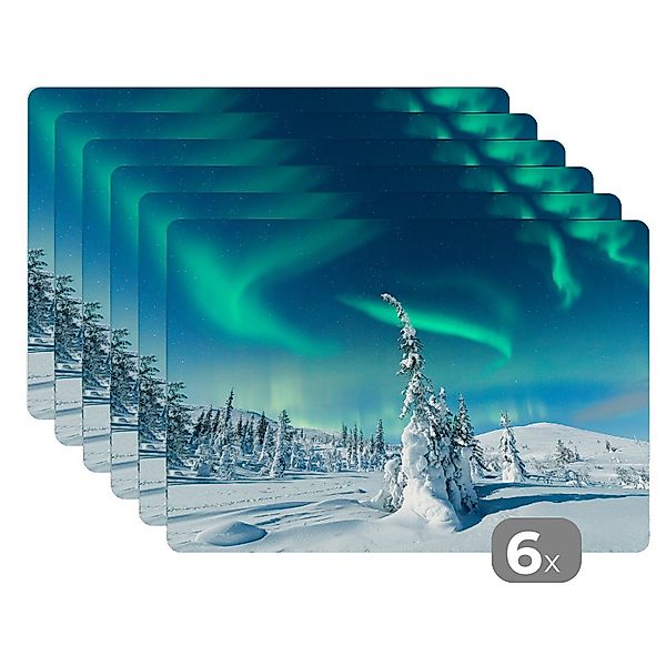 MuchoWow Platzset Nordlicht - Schnee - günstig online kaufen