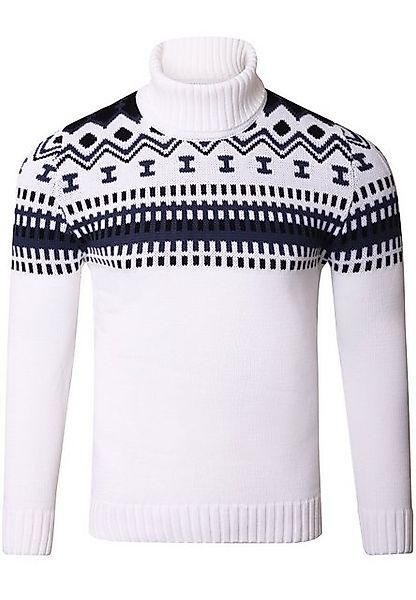 Reslad Strickpullover Reslad Rollkragenpullover Herren Grobstrick Norweger günstig online kaufen