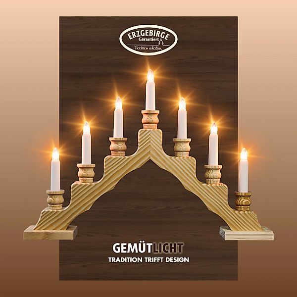 Weigla Lichterbogen "Schwede, Weihnachtsdeko, Made in Germany" 1 Stk. 7-fla günstig online kaufen