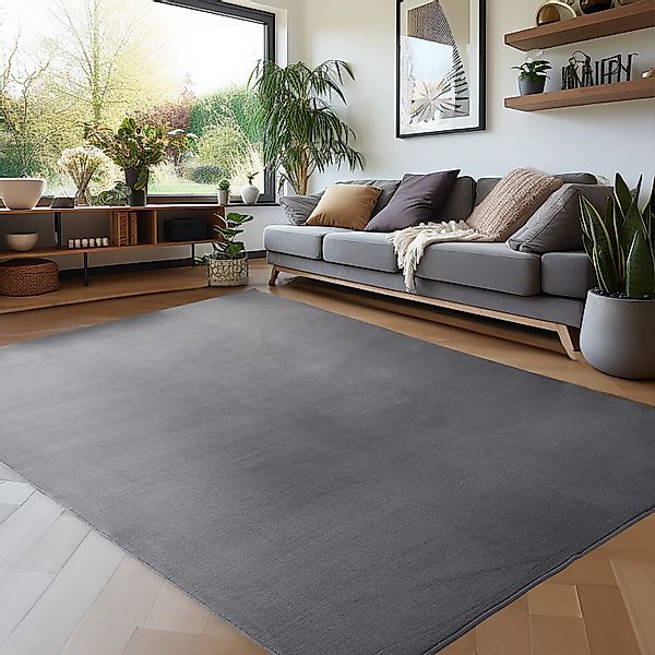 Carpettex Veloursteppich Unicolor - Einfarbig, Läufer, günstig online kaufen