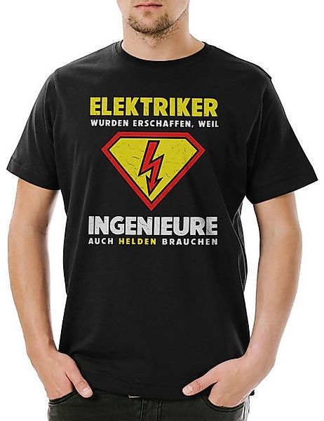 Urban Backwoods Print-Shirt Super Elektriker Herren T-Shirt Beruf Zunft Han günstig online kaufen