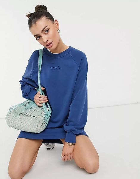 Levi's – Sweatshirtkleid in Marineblau günstig online kaufen