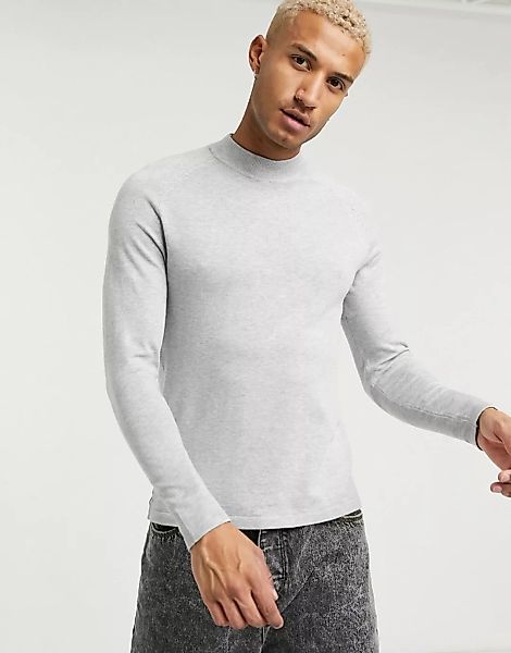 Bershka – Pullover mit Rollkragen, in Grau günstig online kaufen