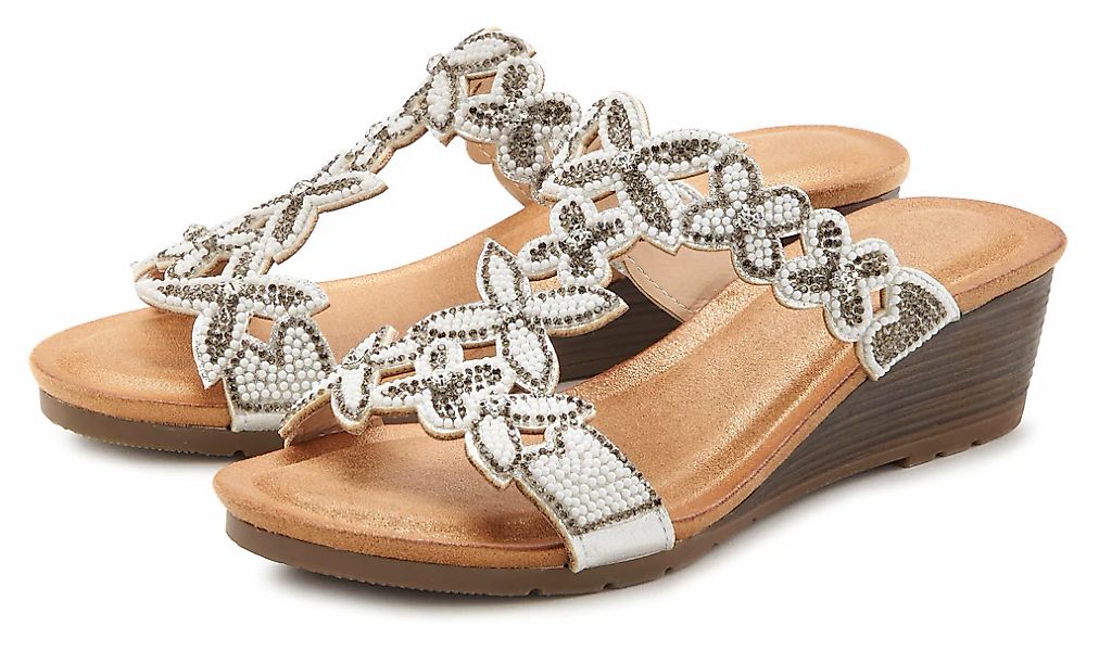 Vivance Pantolette "Mule, Sommerschuh, Sandale,", mit Keilabsatz und modisc günstig online kaufen