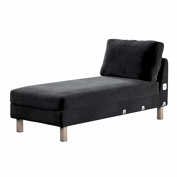 Bezug für Karlstad Recamiere Zustellsofa, kurz, schwarz, Bezug für Karlstad günstig online kaufen