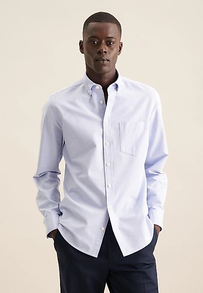 seidensticker Businesshemd, Slim 1/1 Button-Down-Kragen Uni günstig online kaufen
