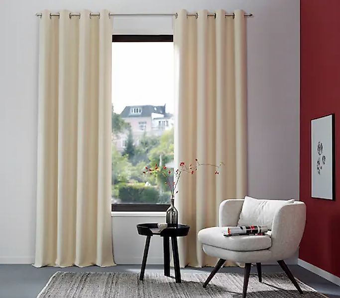 my home Gardine »SOLA«, (2 St.), Schal einfarbig, Verdunkelung, 1er oder 2e günstig online kaufen
