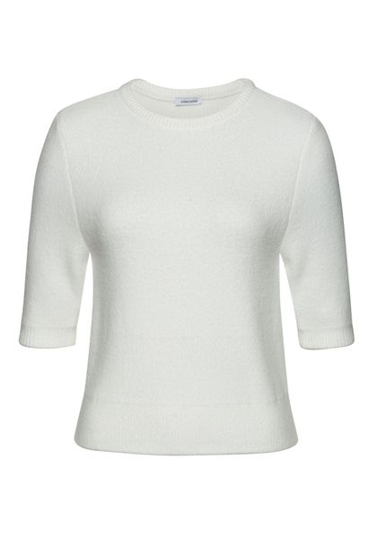 LASCANA Kurzarmpullover, flauschiger Strickpullover, figurnaher Schnitt günstig online kaufen