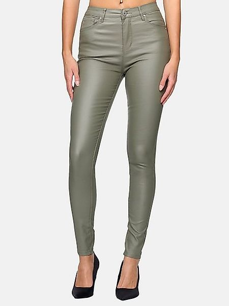 Elara Lederhose Elara Damen Hose Kunstleder Push Up Effekt (1-tlg) günstig online kaufen