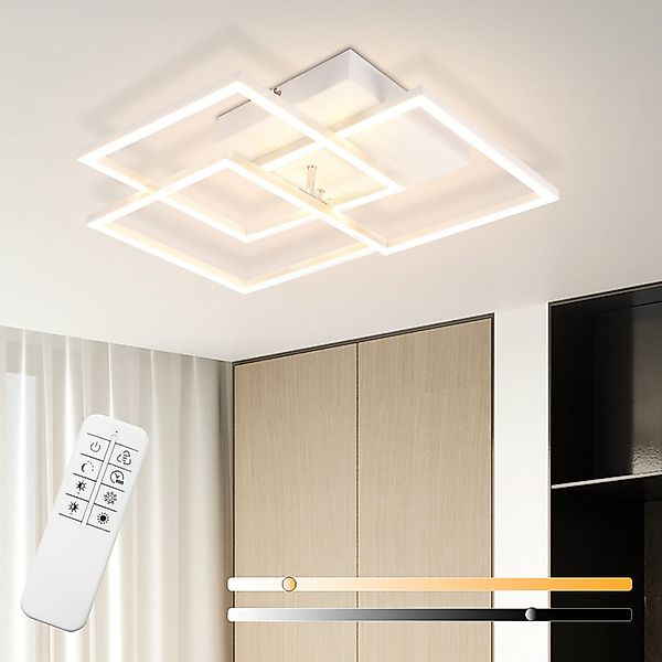 ZMH LED Deckenleuchte Wohnzimmer Schwarz/Weiß 3000-6500K günstig online kaufen
