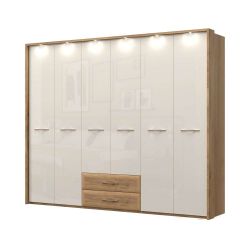 Home affaire Kleiderschrank "Gala, beige hochglänzend UV lackiert, kratzfes günstig online kaufen
