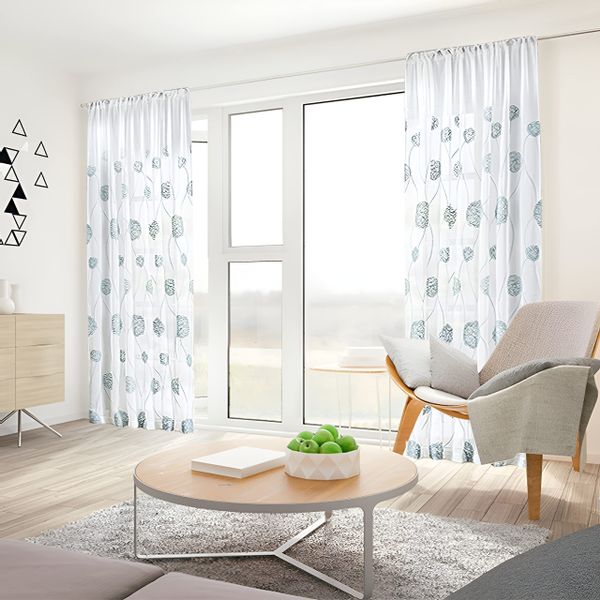 BYSURE Gardine (2 St), Stangendurchzug, transparent, günstig online kaufen