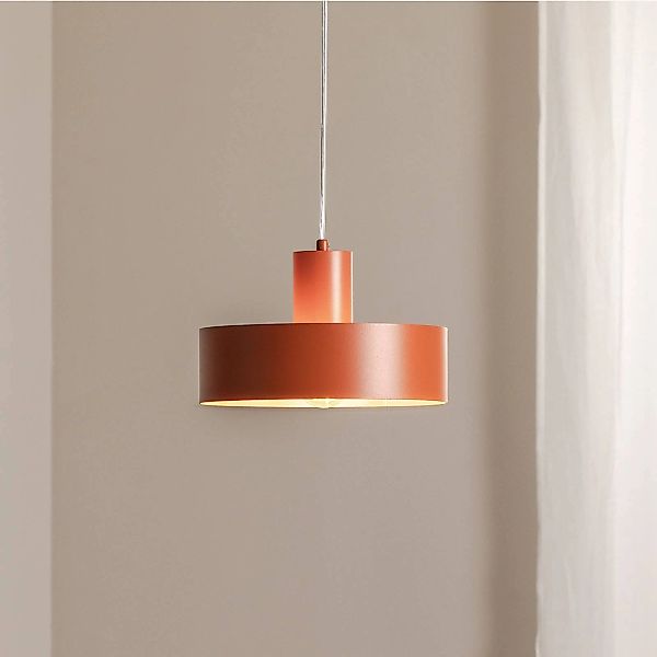Hängeleuchte Rif M, ziegelrot, 1-flammig, Ø 25 cm, Stahl günstig online kaufen